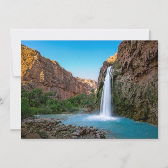 Waterfalls | Havasu Falls at Sunset Thank You Card (Front)