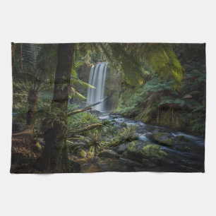 Waterfalls   Hopetoun Falls, New Zealand Tea Towel