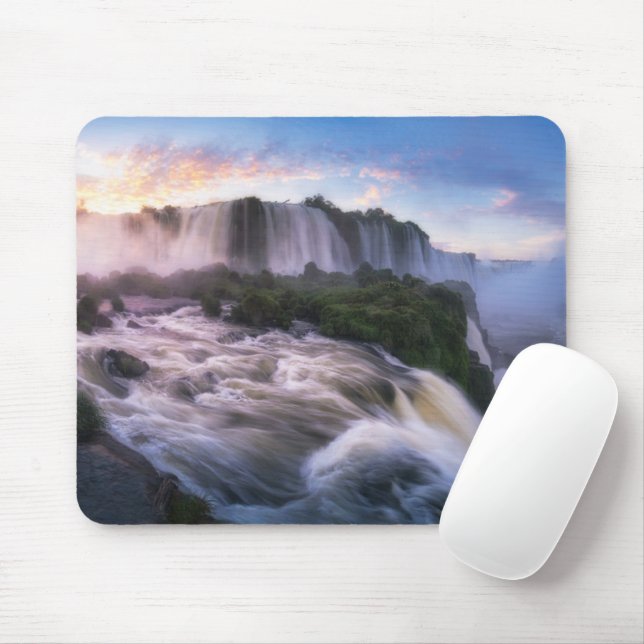 Waterfalls | Iguazu Waterfall, Brazil Mouse Mat (With Mouse)