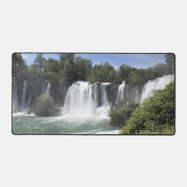 Waterfalls in Bosnia and Herzegovina on a Desk Mat (Front)