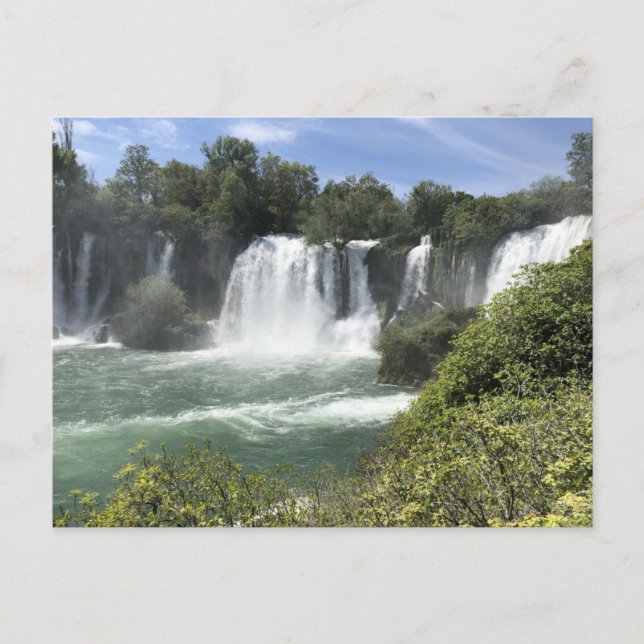Waterfalls in Bosnia and Herzegovina Postcard (Front)