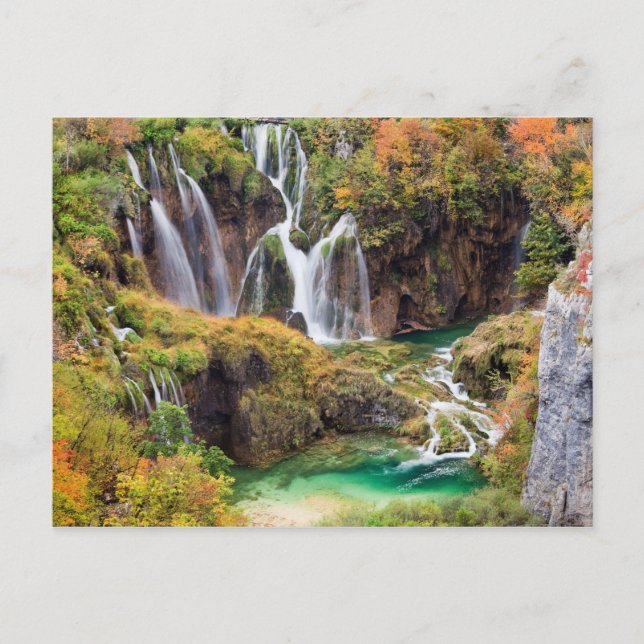 Waterfalls in Plitvice Lakes Postcard (Front)