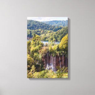 Waterfalls in Plitvice National Park - Croatia Canvas Print