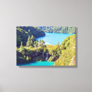 Waterfalls in Plitvice National Park - Croatia Canvas Print