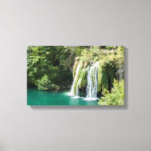 Waterfalls in Plitvice National Park - Croatia Canvas Print