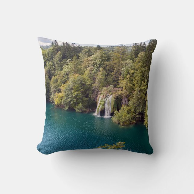 Waterfalls in Plitvice National Park - Croatia Cushion (Front)