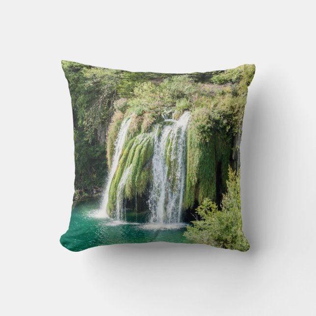 Waterfalls in Plitvice National Park - Croatia Cushion (Front)