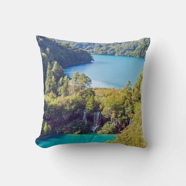 Waterfalls in Plitvice National Park - Croatia Cushion (Front)
