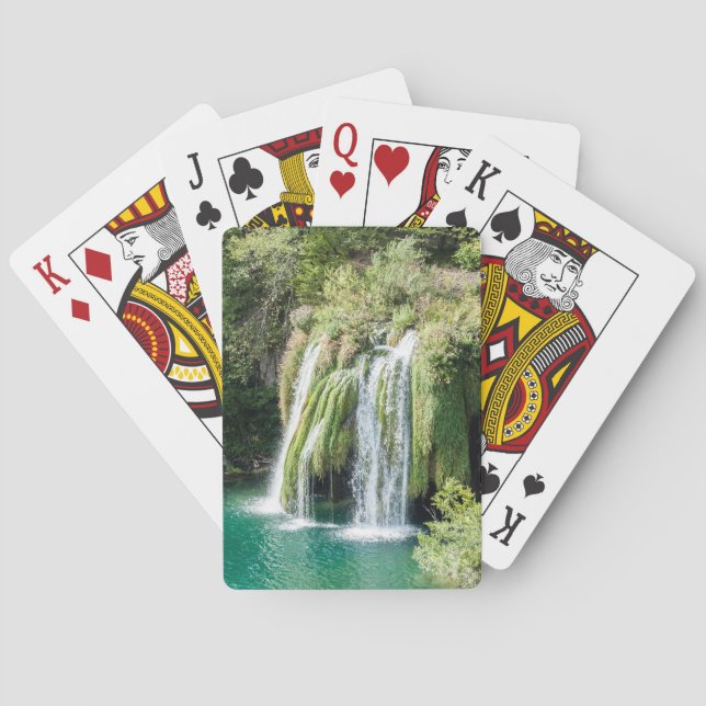 Waterfalls in Plitvice National Park - Croatia Playing Cards (Back)