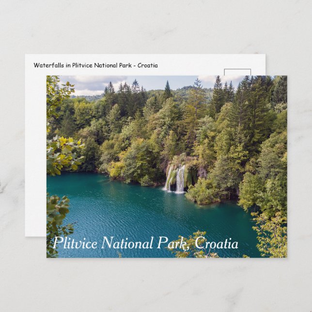 Waterfalls in Plitvice National Park - Croatia Postcard (Front/Back)