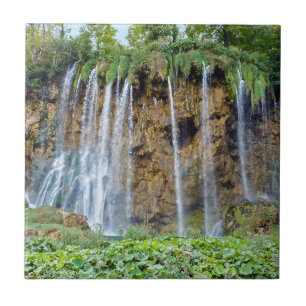 Waterfalls in Plitvice National Park - Croatia Tile