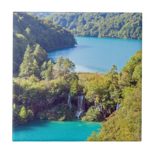 Waterfalls in Plitvice National Park - Croatia Tile
