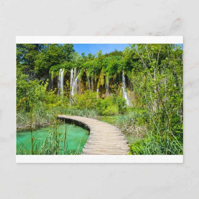 Waterfalls in Plitvice National Park in Croatia Postcard (Front)