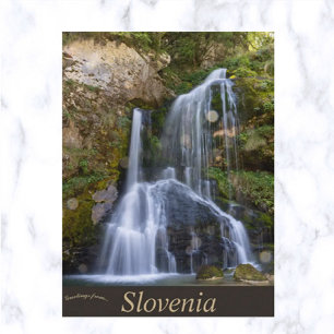 Waterfalls in Slovenia Postcard