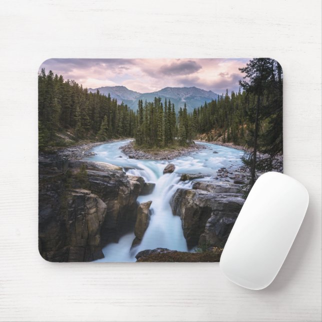 Waterfalls | Jasper National Park, Canada Mouse Mat (With Mouse)