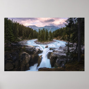 Waterfalls Jasper National Park, Canada Poster
