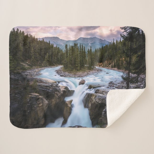 Waterfalls | Jasper National Park, Canada Sherpa Blanket (Front (Horizontal))