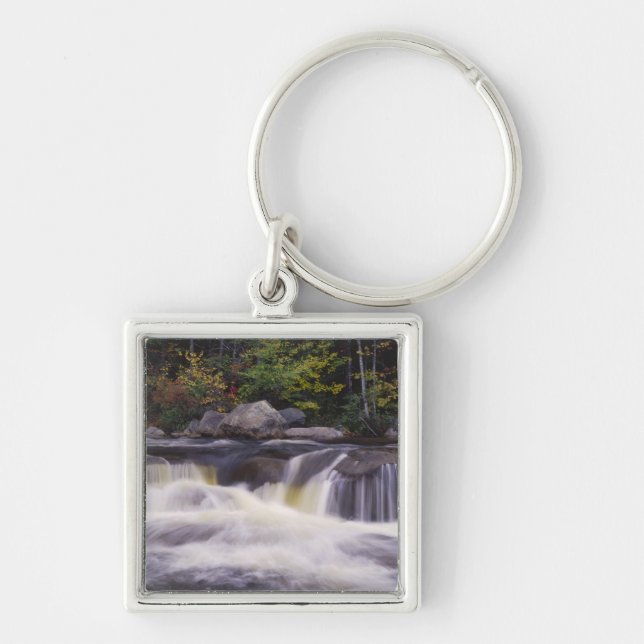 Waterfalls, Kancamagus Highway, White Key Ring (Front)