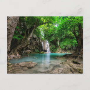 Waterfalls Kanchanaburi, Thailand Postcard