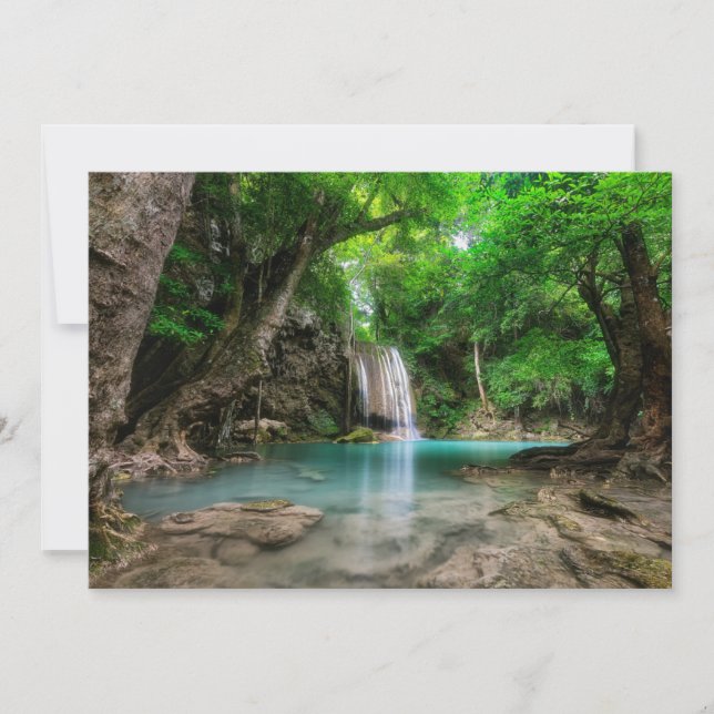 Waterfalls | Kanchanaburi, Thailand Thank You Card (Front)