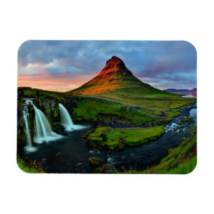 Waterfalls   Kirkjufell, Iceland Magnet