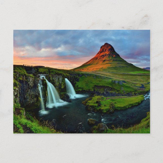 Waterfalls | Kirkjufell, Iceland Postcard (Front)