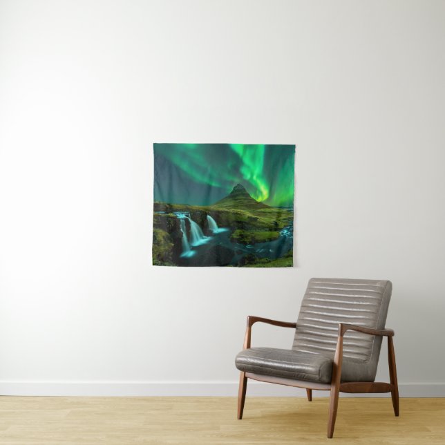Waterfalls | Kirkjufellfoss Waterfall, Iceland Tapestry (In Situ (Horizontal))