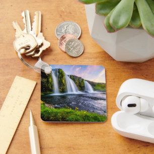 Waterfalls Kirkjufellsfoss, Iceland Key Ring