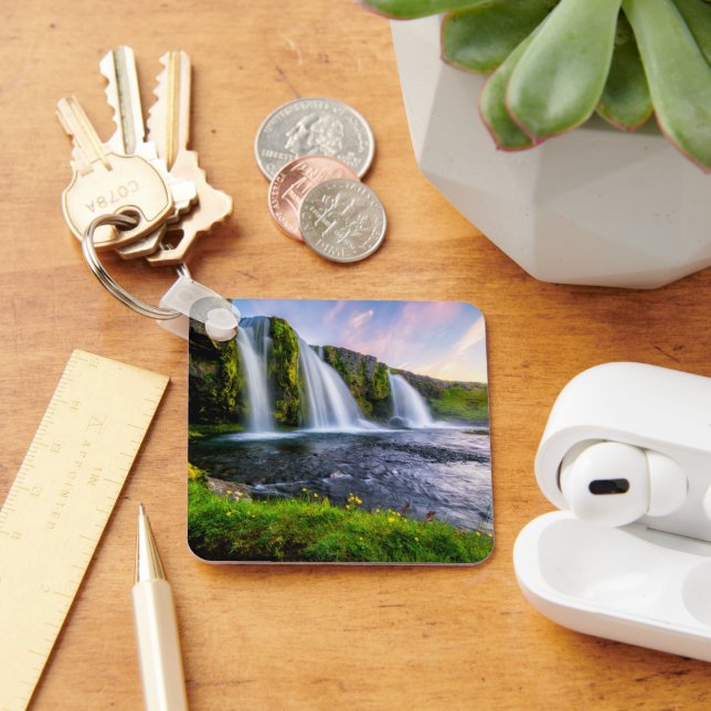 Waterfalls | Kirkjufellsfoss, Iceland Key Ring (Desk)