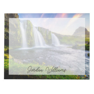 Waterfalls Kirkjufellsfoss, Iceland Notepad