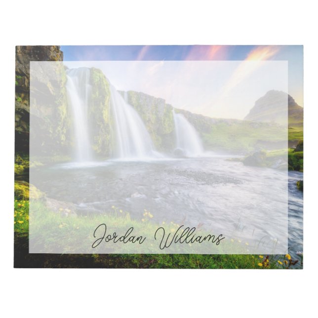 Waterfalls | Kirkjufellsfoss, Iceland Notepad (Front)