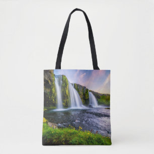 Waterfalls   Kirkjufellsfoss, Iceland Tote Bag