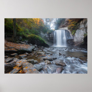 Waterfalls Looking Glass Waterfalls Poster