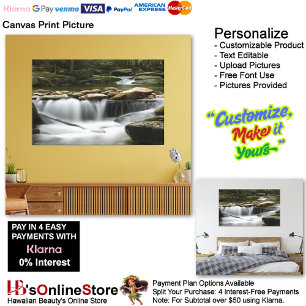 Waterfalls Nature Relax Home Office Picture 8 Canvas Print