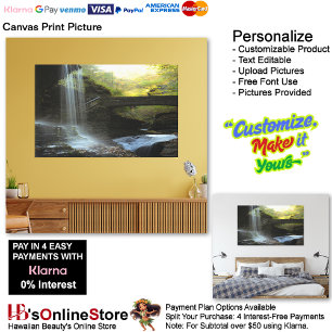 Waterfalls Nature Relaxation Home Office Picture 6 Canvas Print