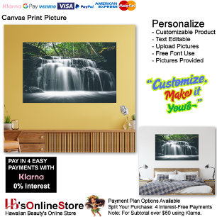 Waterfalls Nature Relaxation Home Office Picture C Canvas Print