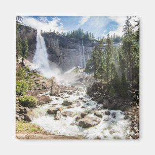 Waterfalls Nevada Fall, Yosemite, CA Magnet