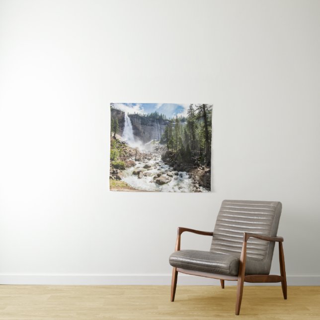 Waterfalls | Nevada Fall, Yosemite, CA Tapestry (In Situ (Horizontal))