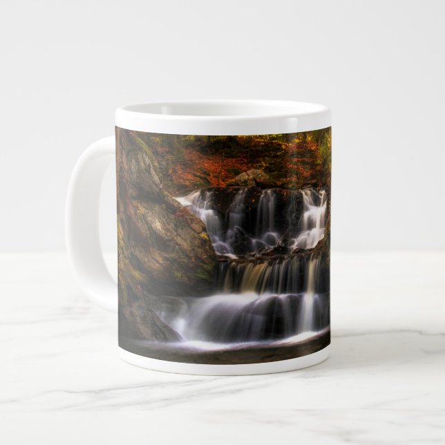 Waterfalls | New England Connecticut Large Coffee Mug (Front Left)