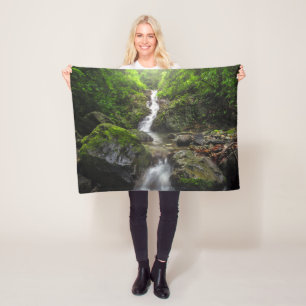 Waterfalls Phayao Mountain National Park Fleece Blanket