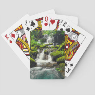 Waterfalls Phu Tub Berk Mountain, Thailand Playing Cards