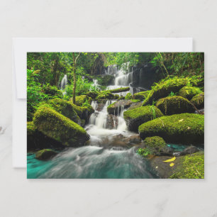 Waterfalls Phu Tub Berk Mountain, Thailand Thank You Card