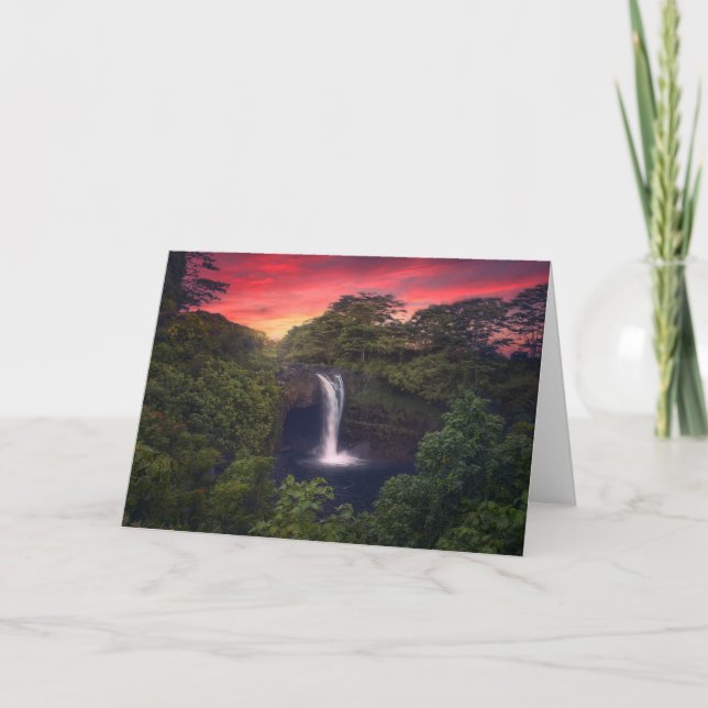 Waterfalls | Rainbow Falls, Hilo, Hawaii Card (Front)
