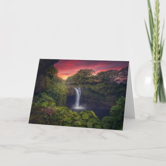 Waterfalls | Rainbow Falls, Hilo, Hawaii Card (Front)