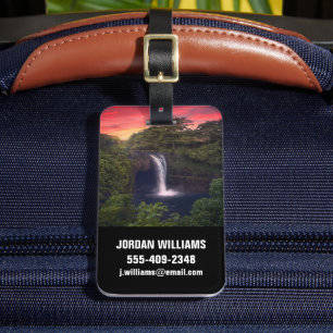 Waterfalls Rainbow Falls, Hilo, Hawaii Luggage Tag