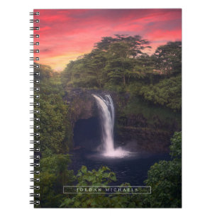 Waterfalls   Rainbow Falls, Hilo, Hawaii Notebook