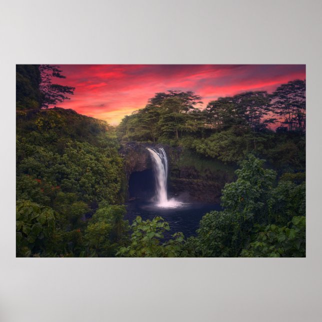 Waterfalls | Rainbow Falls, Hilo, Hawaii Poster (Front)