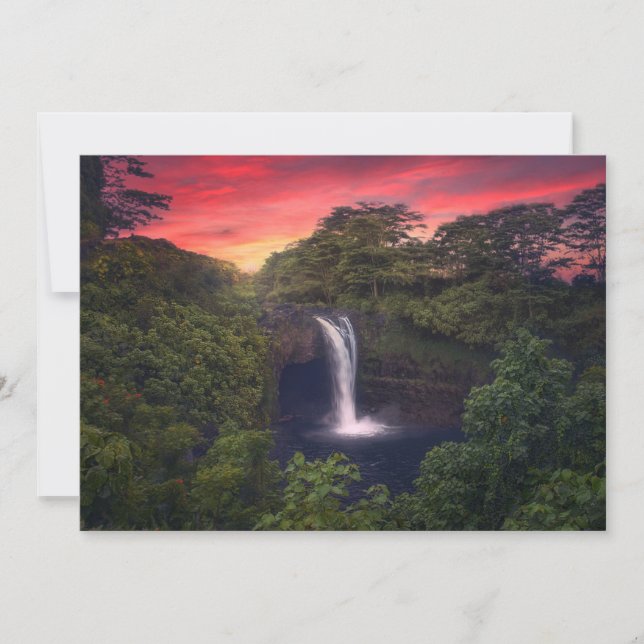 Waterfalls | Rainbow Falls, Hilo, Hawaii Thank You Card (Front)
