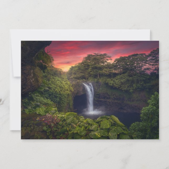 Waterfalls | Rainbow Falls, Hilo, Hawaii Thank You Card (Front)