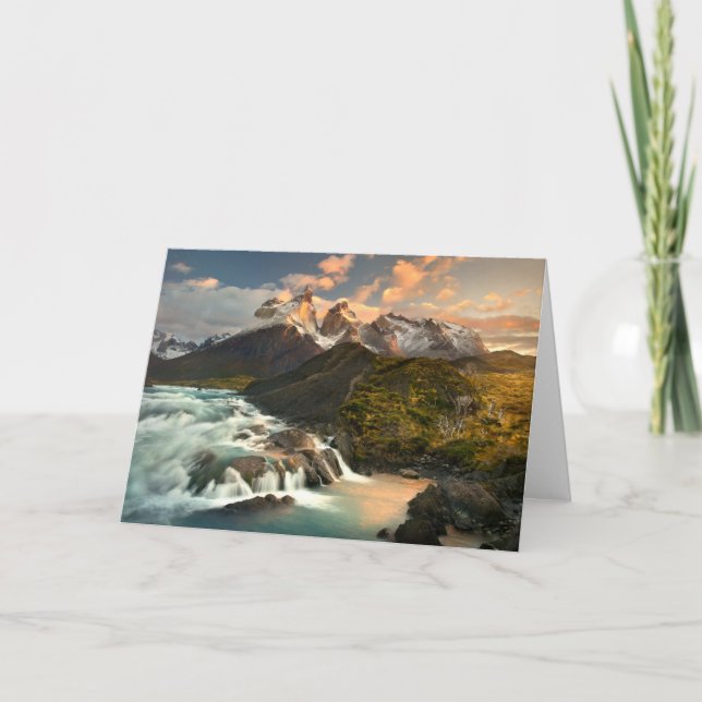 Waterfalls | Salto Grade Waterfall Patagonia Chile Card (Front)